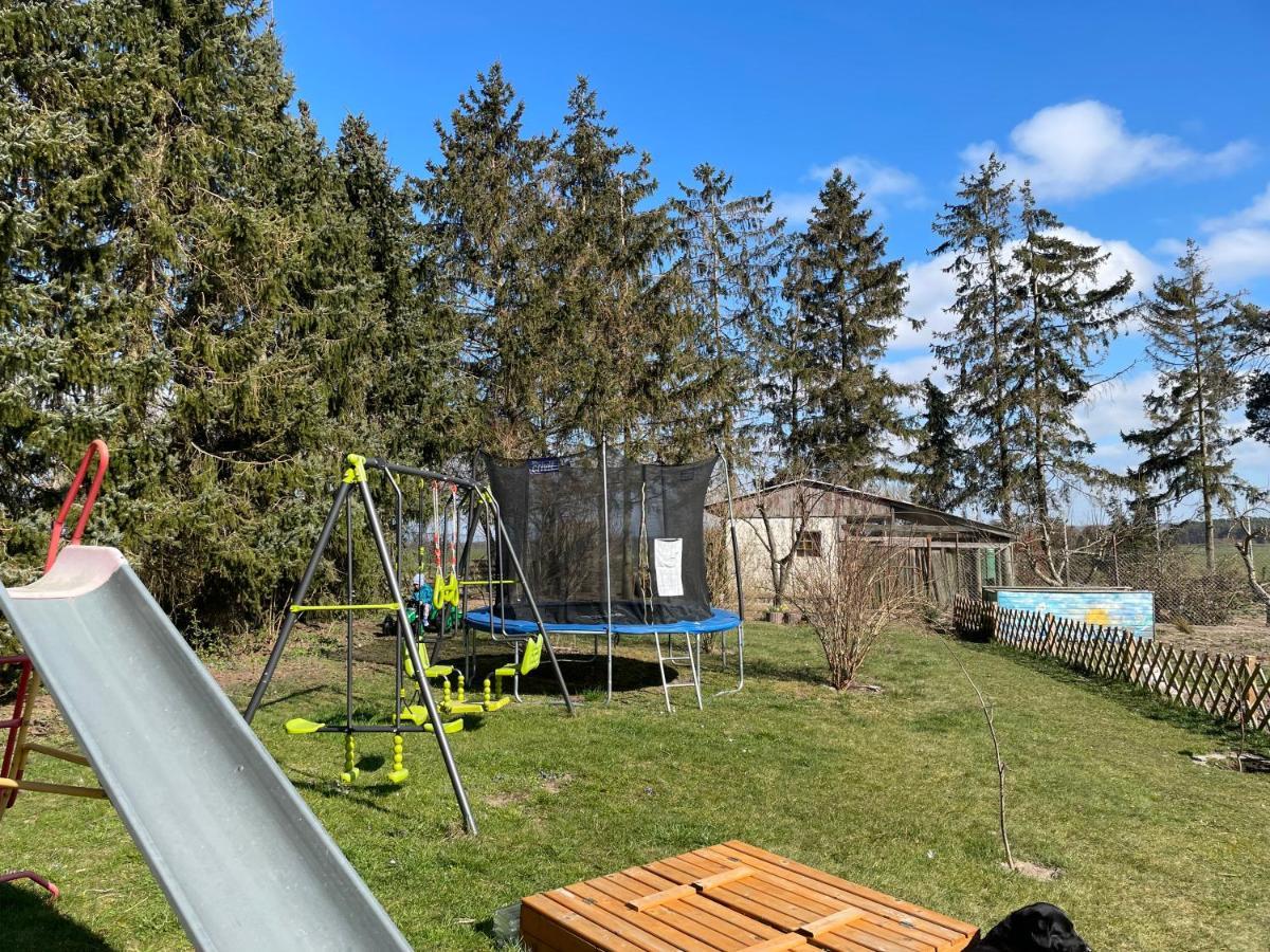 Landhaus Mit Pool, Bungalow In Der Natur Hohenbollentin Exteriör bild